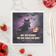 Soirée d'Halloween avec Vampire de chat noir