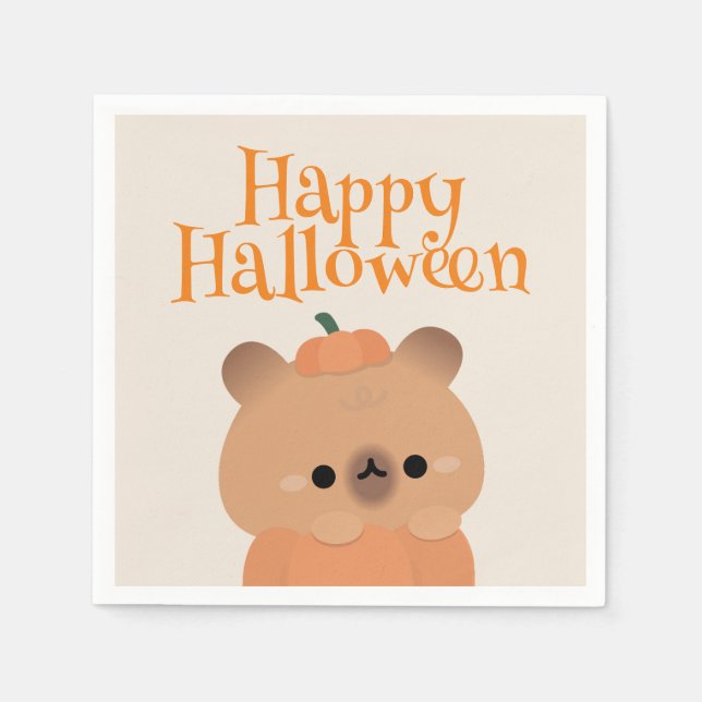 Serviette En Papier Soirée d'Halloween simple et amusante (Devant)