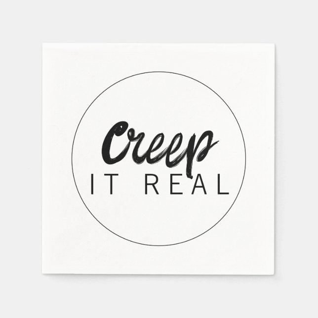 Serviette En Papier Soirée Halloween Creep It Real (Devant)