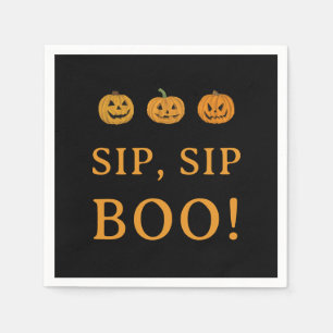 Serviette En Papier Soirée Halloween Sip Sip Boo   Citrouilles & Boiss