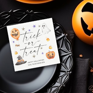 Serviette En Papier Soirée Halloween Trick or Treat