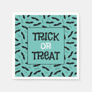 Serviette En Papier Soirée Halloween Trick or Treat Chauves-souris