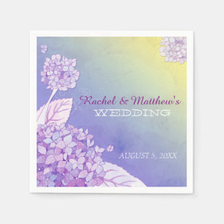 Serviette En Papier Soirée jardin Hydrangeas Ombre Mariage