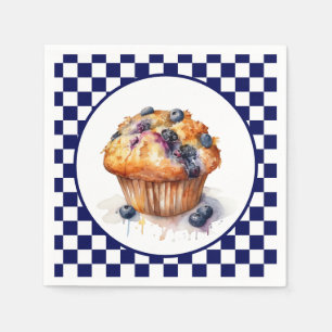 Serviette En Papier Soirée muffin aux bleuets