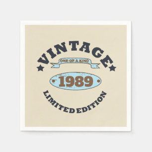 Serviette En Papier Soirée personnalisée de trente vintages 30e annive
