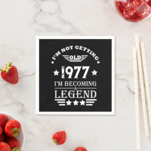 Serviette En Papier Soirée personnalisée vintage de 45 ans