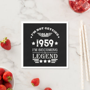 Serviette En Papier Soirée personnalisée vintage de 65e anniversaire