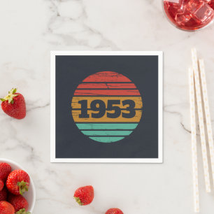Serviette En Papier Soirée personnalisée vintage de 70e anniversaire
