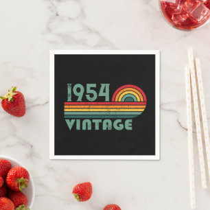 Serviette En Papier Soixante-dix ans vintages personnalisés 70e annive