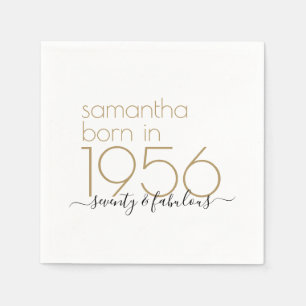 Serviette En Papier Soixante-dix Fabuleux Né en 1956 Fête d'anniversai