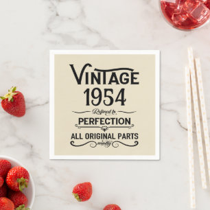 Serviette En Papier Soixante-dix vintages 70e anniversaire personnalis