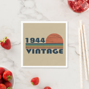 Serviette En Papier Soixante-dix vintages fête du 80e anniversaire