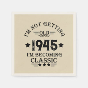 Serviette En Papier Soixante-dix vintages fête du 80e anniversaire