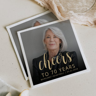 Serviette En Papier Soixante-dixième anniversaire de la fête