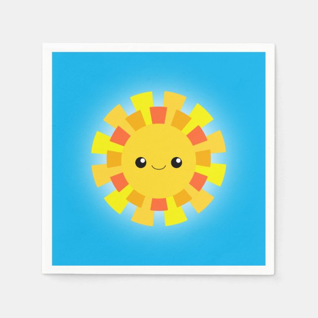 Serviette En Papier Soleil (Devant)