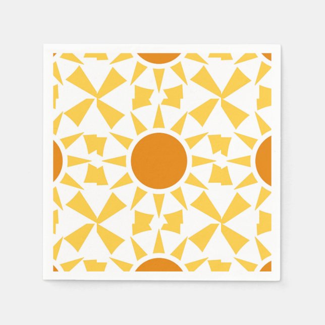 Serviette En Papier Soleil d'été (Devant)