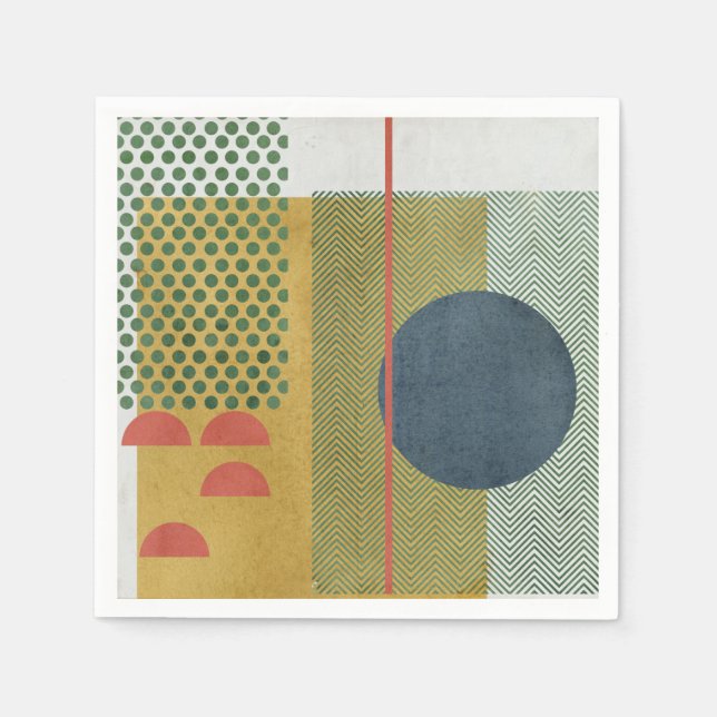 Serviette En Papier Soleil Rouge IV (Devant)