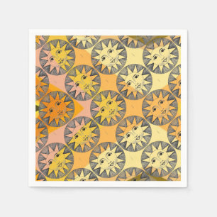 Serviette En Papier Soleil souriant
