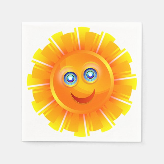 Serviette En Papier Soleil souriant (Devant)