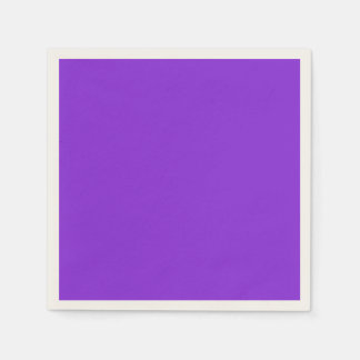 Serviette En Papier Solide bleu violet minimaliste Plain moderne