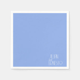 Serviette En Papier Solide Milieu bleu Lily de la Vallée Personnalisé