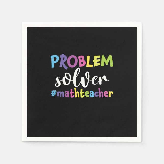 Serviette En Papier Solveur du problème de l'enseignant en mathématiqu (Devant)