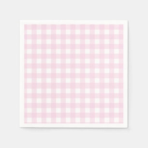 Serviette En Papier Some Bunny is One Anniversaire Lapin Gingham Rose