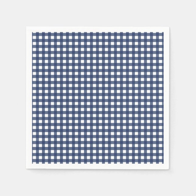 Serviette En Papier Some Bunny is One bleu Gingham Anniversaire (Devant)