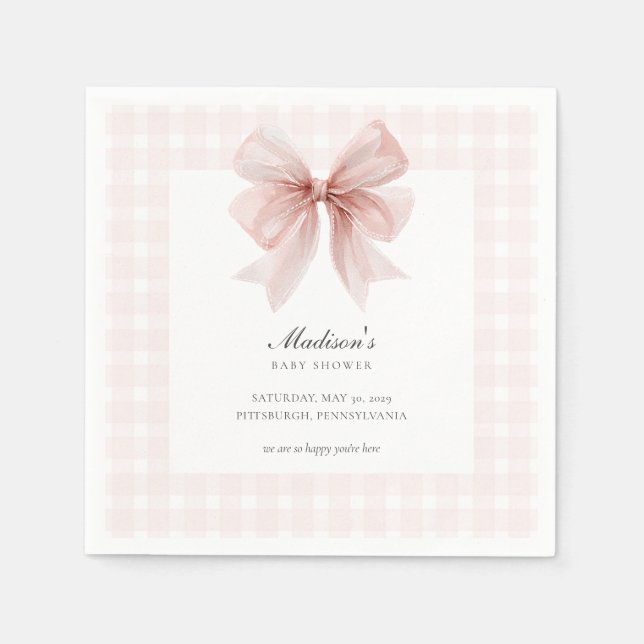 Serviette En Papier Some Bunny Sweet Pink Baby Shower  (Devant)