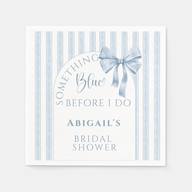 Serviette En Papier Something Blue Before I Do Bow  (Devant)