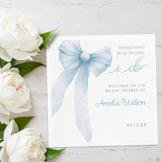 Serviette En Papier Something Blue Before I Do Bow Bridal Shower