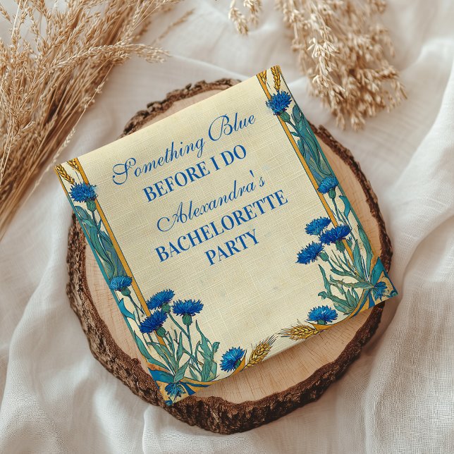 Serviette En Papier Something Blue Wildflower Bachelorette Party (Créateur téléchargé)