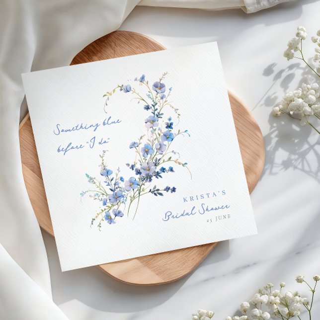 Serviette En Papier Something Blue Wildflowers Bridal Shower (Créateur téléchargé)