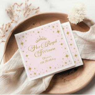 Serviette En Papier Son Altesse Fiveness Princesse d'Or 5e Anniversair