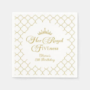 Serviette En Papier Son Altesse Fiveness Princesse d'Or 5e Anniversair