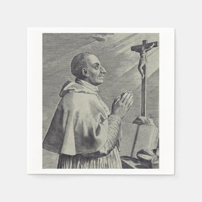 Serviette En Papier Son Éminence saint Charles Borromée (Devant)