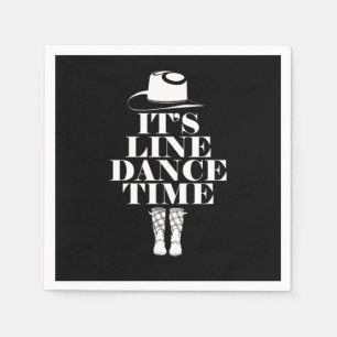 Serviette En Papier Son Line Dance Time Line Dancing Music Boots Cadea