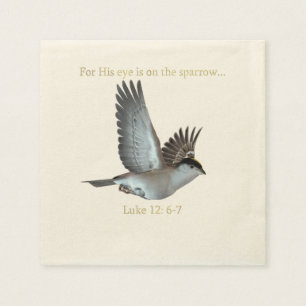 Serviette En Papier Son oeil est sur les serviettes de moineau