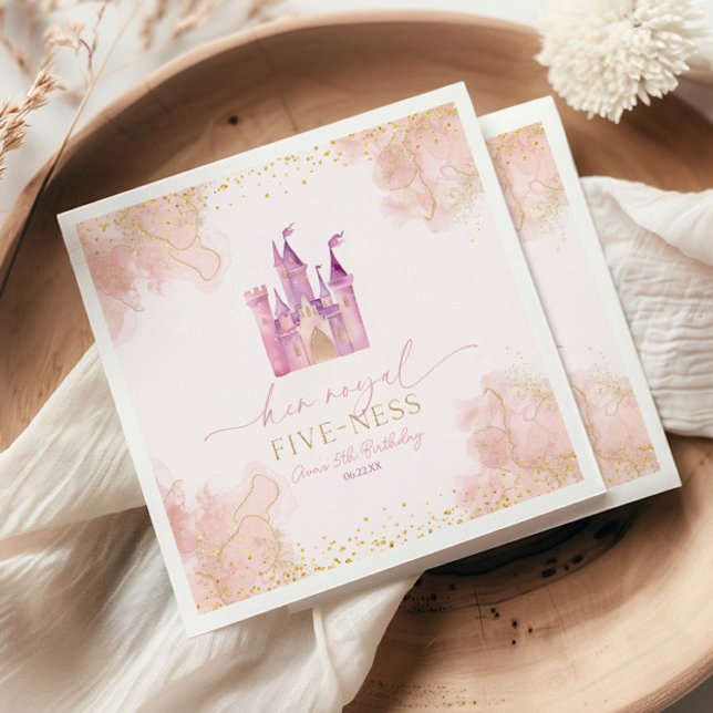 Serviette En Papier Son Royal Five-Ness Princess 5th Birthday Party (Créateur téléchargé)