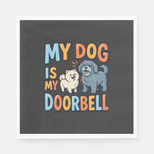 Serviette En Papier Sonnette Drôle pour Chien Amateur d'Animaux