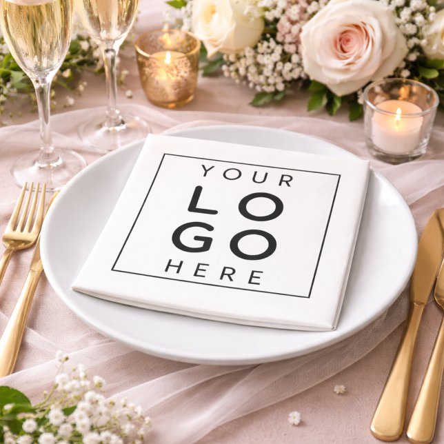 Serviette En Papier Sophisticated Black Minimalist Square Wedding (Sophisticated Black Minimalist Square Wedding Napkins)