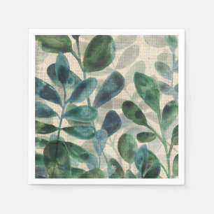 Serviette En Papier Sophistication verdoyante - Feuilles tropicaux