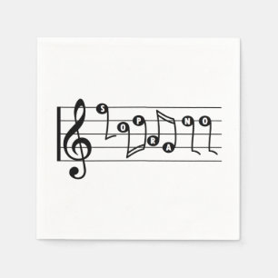 Serviette En Papier Soprano Singer Cocktail musical Napkin