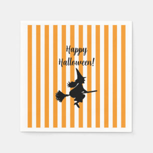 Serviette En Papier Sorcière d'Halloween en vol de chambre