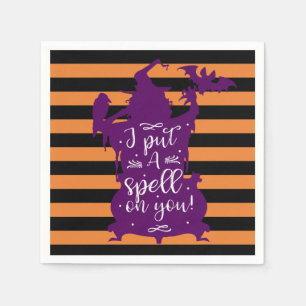 Serviette En Papier Sorcière d'Halloween je t'ai jeté un sortel Fête f