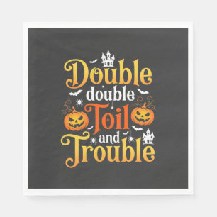 Serviette En Papier Sorcière Halloween Double Double Toil and Trouble