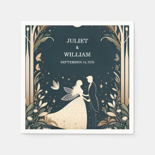 Serviette En Papier Sorcière Rêve magique Stars mystiques Mariage de l