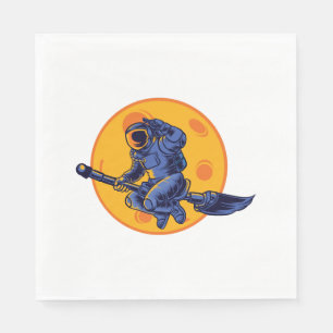 Serviette En Papier Sorcière spatiale