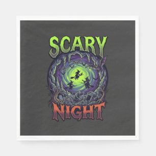 Serviette En Papier Sorcières de nuit effrayantes Grotte de chauves-so