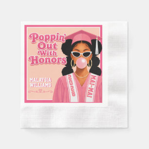 Serviette En Papier Sortir avec les honneurs Bulles de chewing-gum ros